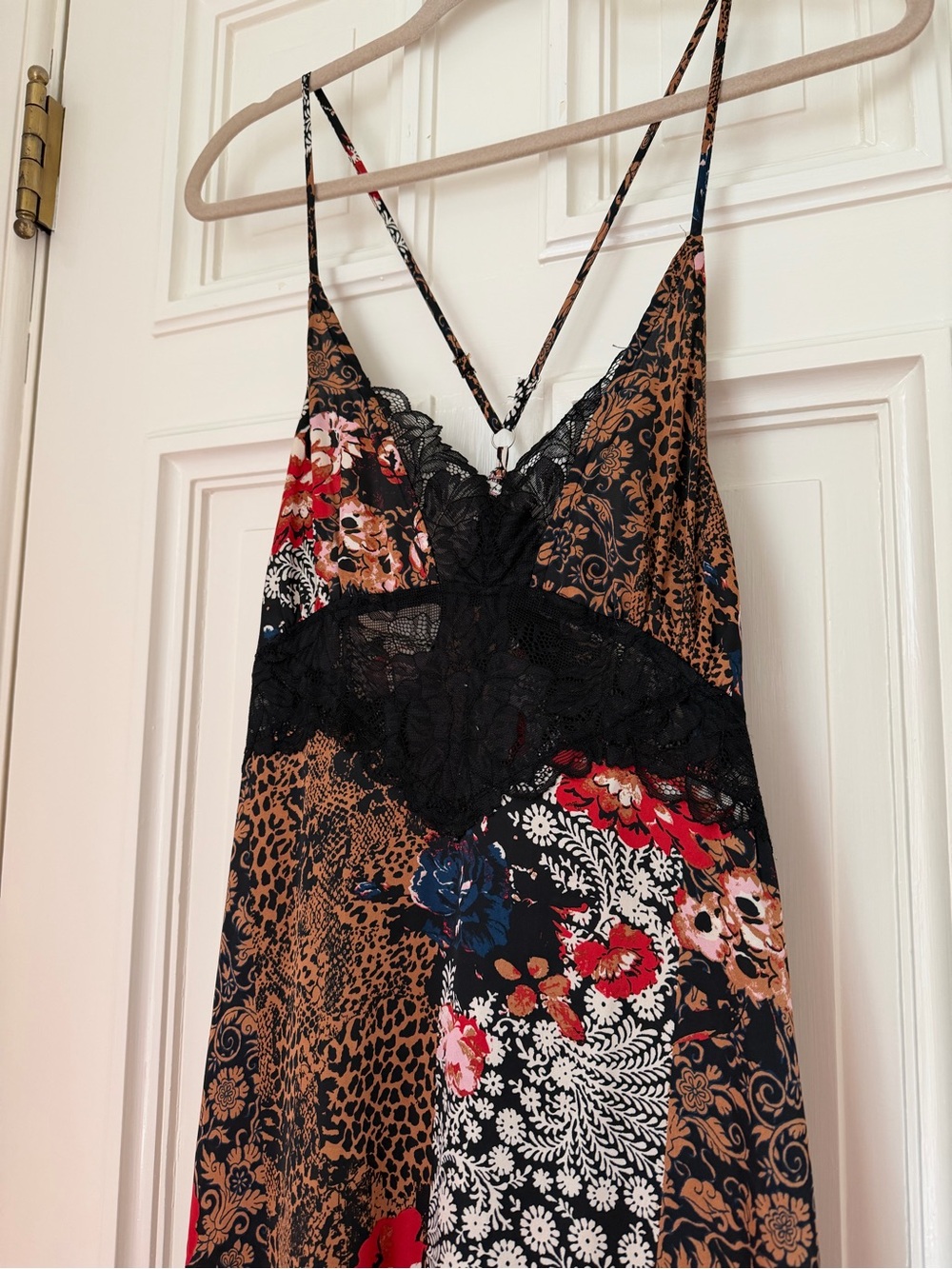 Free People Black Floral Maxi Slip Dress - Picture 4 of 6